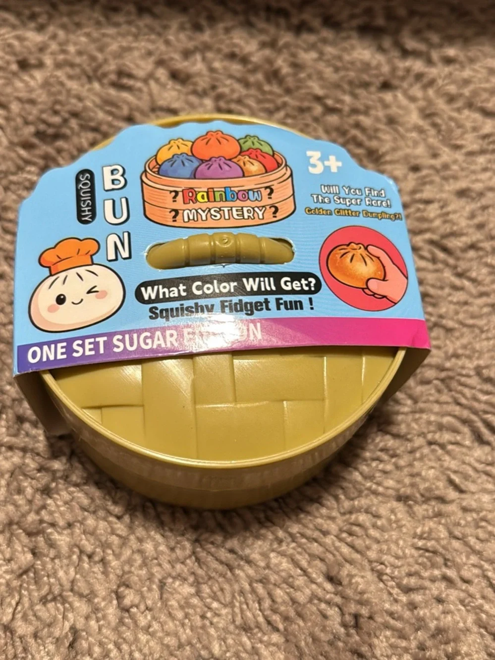 Bun Squishy Rainbow Mystery Fidget Toy - tye dye